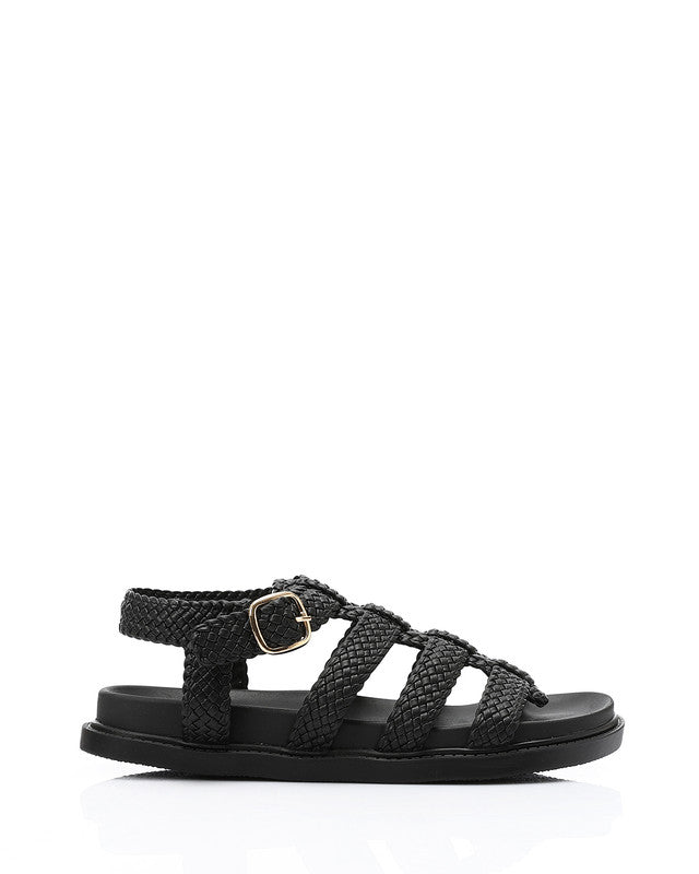 FAN-DJTV-021 Intrecciato Cage Flat Sandal