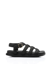FAN-DJTV-021 Intrecciato Cage Flat Sandal