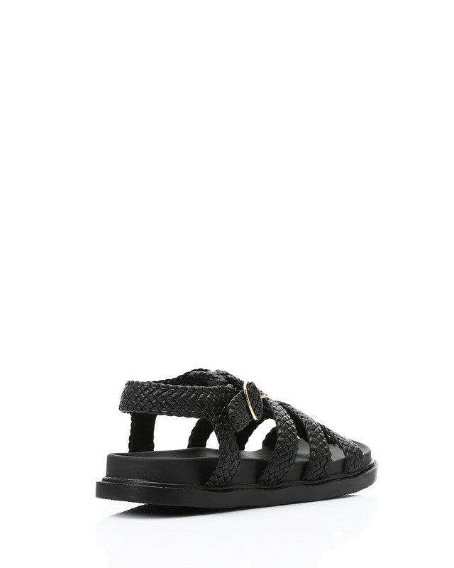FAN-DJTV-021 Intrecciato Cage Flat Sandal