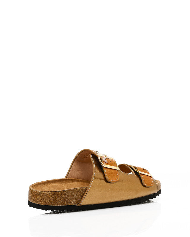 FAN-DJTV-022 Gold Stitched Pattern Slipper