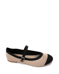 FAN-DJTV-023 Oval Toe Shap Textile Flat Shoes