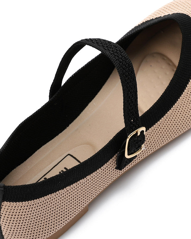 FAN-DJTV-023 Oval Toe Shap Textile Flat Shoes