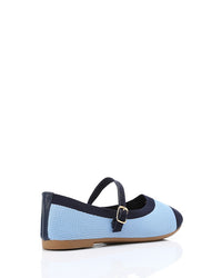 FAN-DJTV-023 Oval Toe Shap Textile Flat Shoes