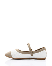 FAN-DJTV-023 Oval Toe Shap Textile Flat Shoes