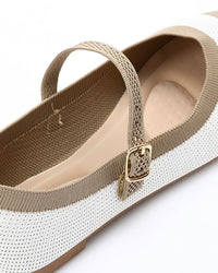 FAN-DJTV-023 Oval Toe Shap Textile Flat Shoes