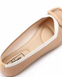 FAN-DJTV-024 Ribbed Textile Flat Shoes