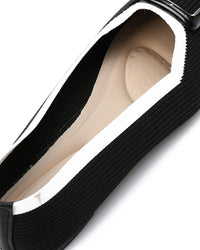 FAN-DJTV-024 Ribbed Textile Flat Shoes