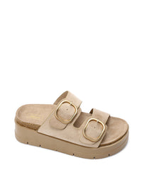GOR-DJTV-005 Double Buckles Suede Slipper