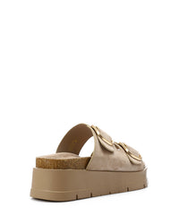 GOR-DJTV-005 Double Buckles Suede Slipper