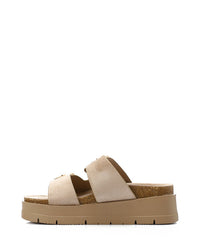 GOR-DJTV-005 Double Buckles Suede Slipper