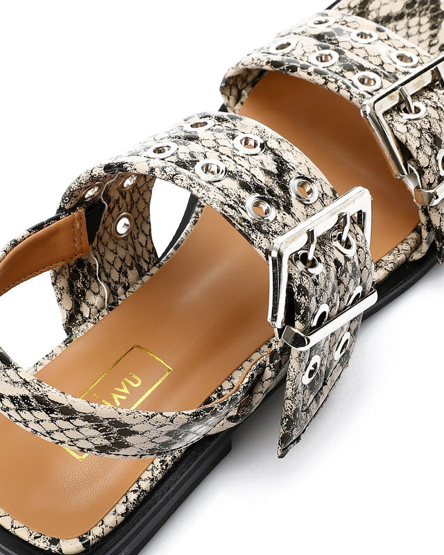 GOR-DJTV-006 Straps Reptile Leather Sandal