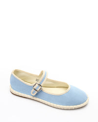 GOR-DJTV-007 Buckle Closure Oval Toecap Flat Shoes