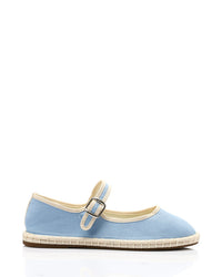 GOR-DJTV-007 Buckle Closure Oval Toecap Flat Shoes