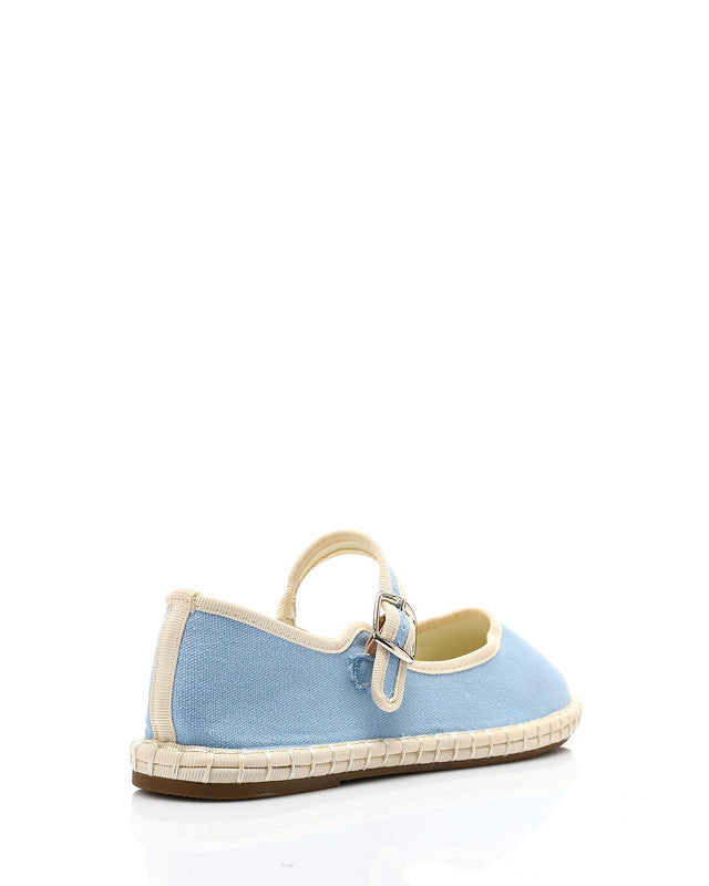 GOR-DJTV-007 Buckle Closure Oval Toecap Flat Shoes