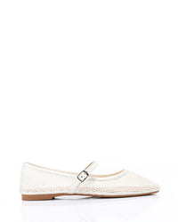 GOR-DJTV-010 Semi Square Toecap Mesh Flat Shoes