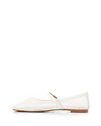 GOR-DJTV-010 Semi Square Toecap Mesh Flat Shoes