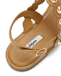 HOT-DJTV-003 Toe Shape Studded Sandal