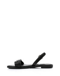 HOT-DJTV-004 Decorative Buckle Dark Flat Sandal