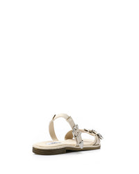 HOT-DJTV-004 Decorative Buckle Dark Flat Sandal