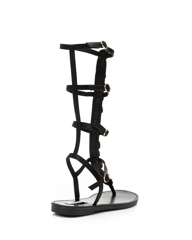 HOT-DJTV-005 Decorative Coins Multi Buckles Sandal