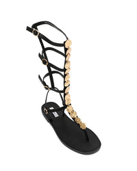 HOT-DJTV-005 Decorative Coins Multi Buckles Sandal