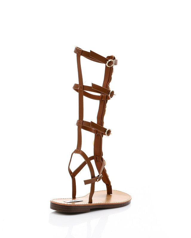 HOT-DJTV-005 Decorative Coins Multi Buckles Sandal