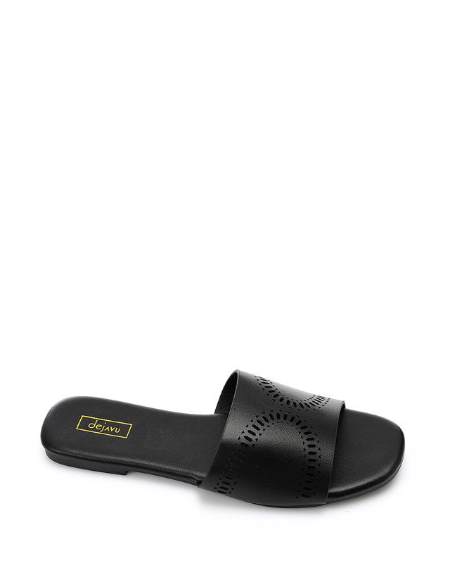 HOT-DJTV-006 Perforated Leather Slipper