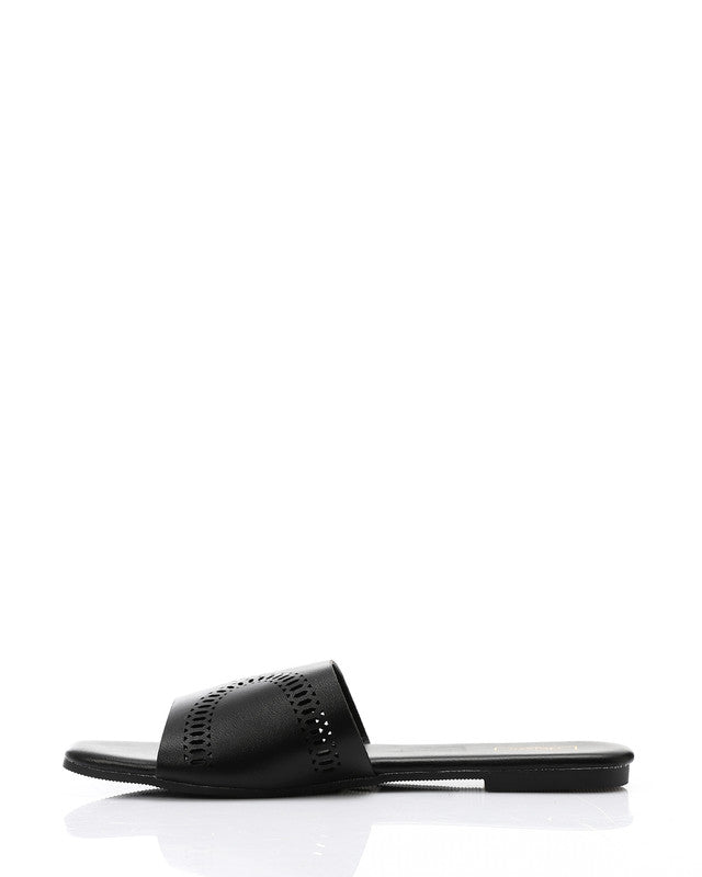 HOT-DJTV-006 Perforated Leather Slipper