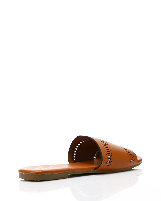 HOT-DJTV-006 Perforated Leather Slipper
