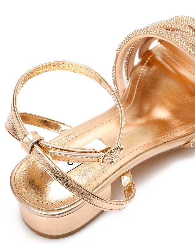 HOT-DJTV-007 Mid Heel Strassy Sandal