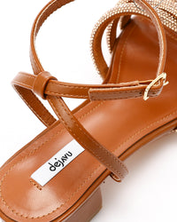 HOT-DJTV-007 Mid Heel Strassy Sandal
