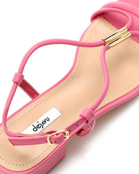 HOT-DJTV-008 Strappy Mid Heel Sandal