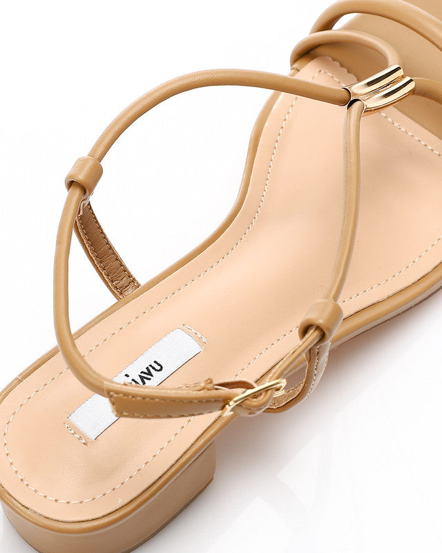 HOT-DJTV-008 Strappy Mid Heel Sandal
