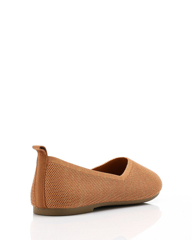 HOT-DJTV-010 Glittery Oval Toe Shape Flat Shoes