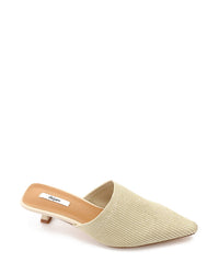 HOT-DJTV-012 Mid Heel Ribbed Pointed Mules