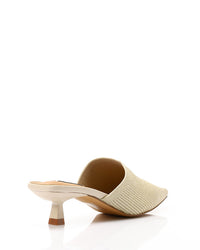 HOT-DJTV-012 Mid Heel Ribbed Pointed Mules