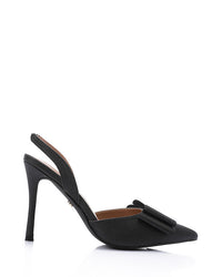 HUA-DJTV-003 Midnight Elegance Bow Heels