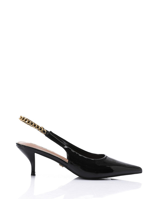 HUA-DJTV-004 Pointed Sandal With Gold Strap