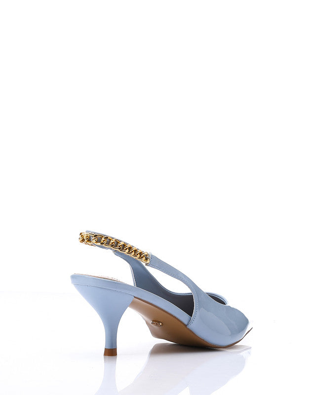 HUA-DJTV-004 Pointed Sandal With Gold Strap