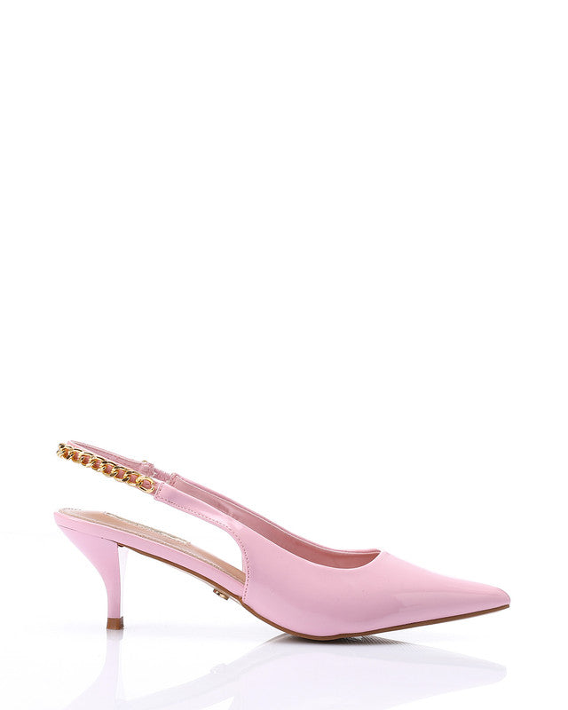 HUA-DJTV-004 Pointed Sandal With Gold Strap