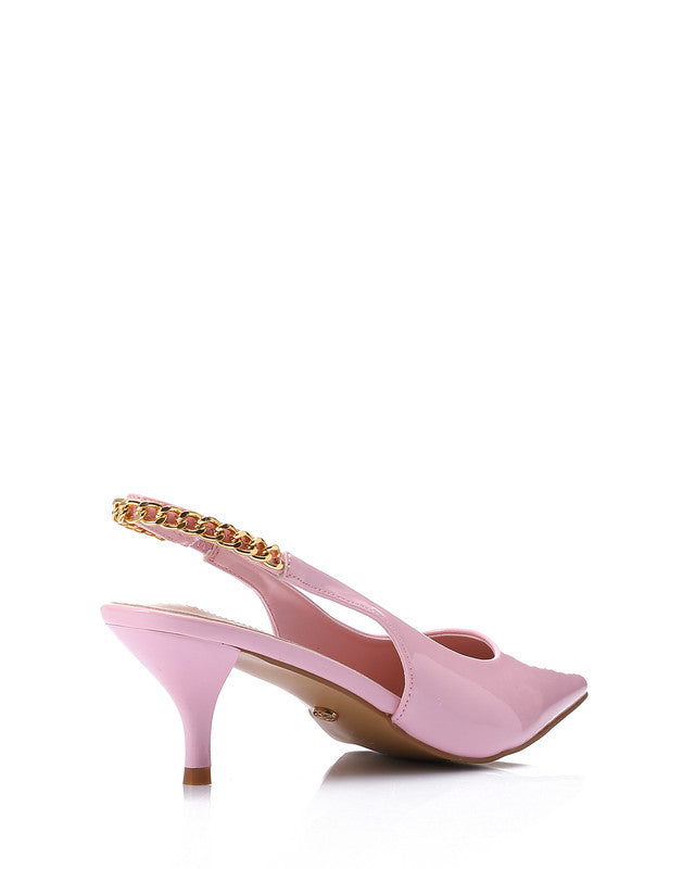 HUA-DJTV-004 Pointed Sandal With Gold Strap