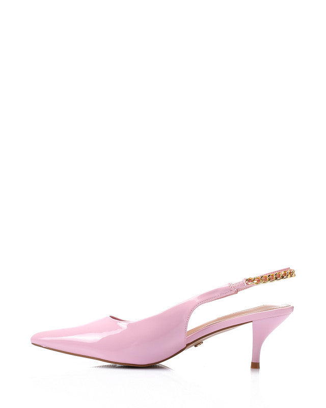 HUA-DJTV-004 Pointed Sandal With Gold Strap