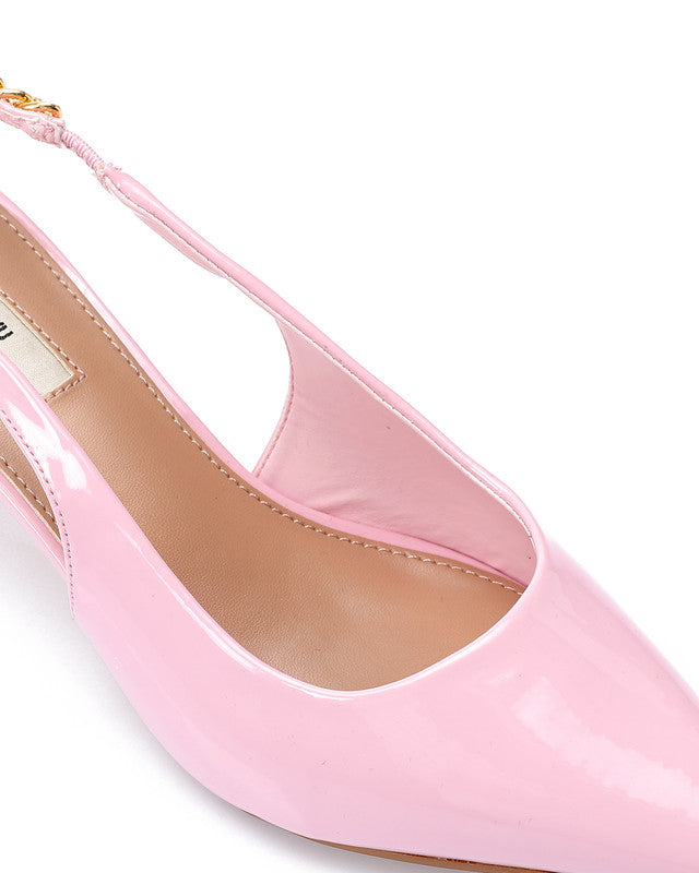 HUA-DJTV-004 Pointed Sandal With Gold Strap