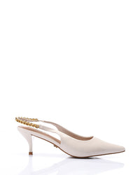 HUA-DJTV-004 Pointed Sandal With Gold Strap