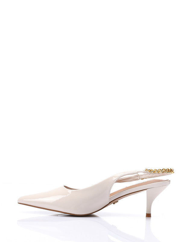 HUA-DJTV-004 Pointed Sandal With Gold Strap