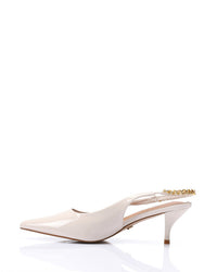 HUA-DJTV-004 Pointed Sandal With Gold Strap