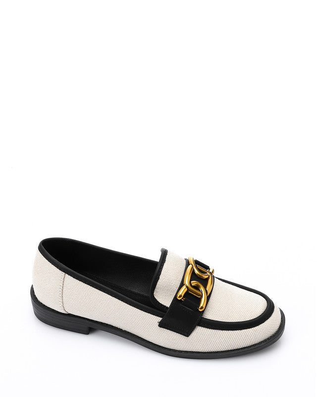 JAL-DJTV-008 Savannah Link Loafer - Black & Off White