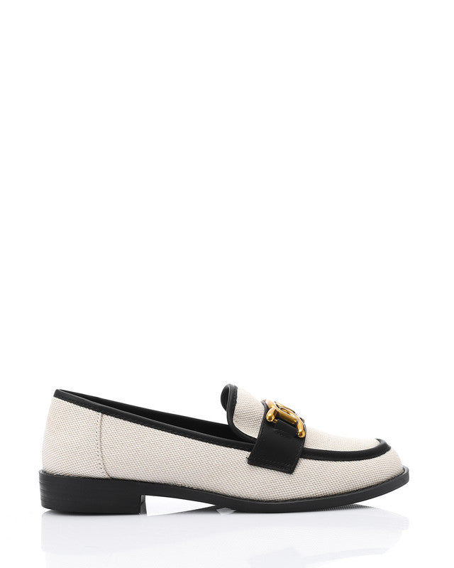 JAL-DJTV-008 Savannah Link Loafer - Black & Off White