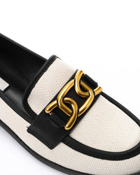 JAL-DJTV-008 Savannah Link Loafer - Black & Off White