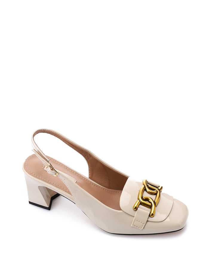 JAL-DJTV-009 Leather Slingback Heelss